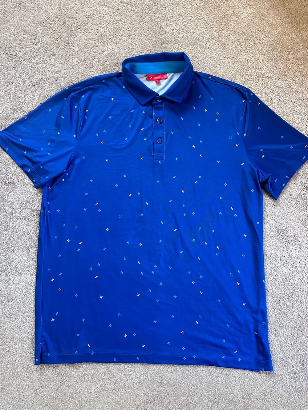 Redvanly Men's Savile Polo Golf Shirt Mazarine Blue Size Large
